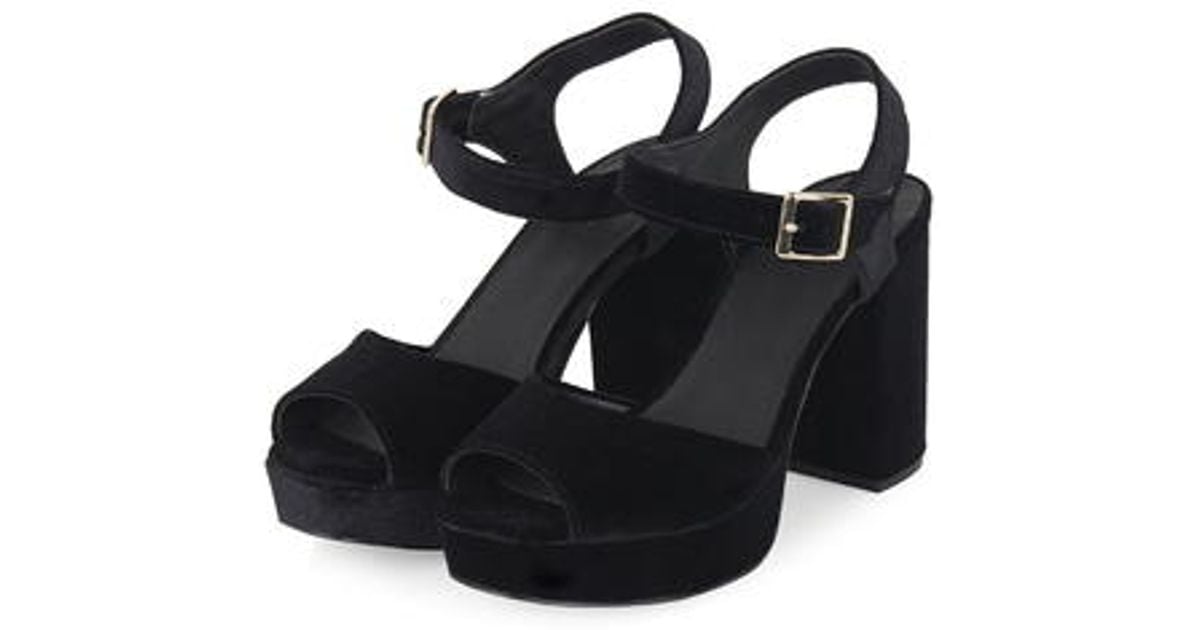 topshop black heeled sandals