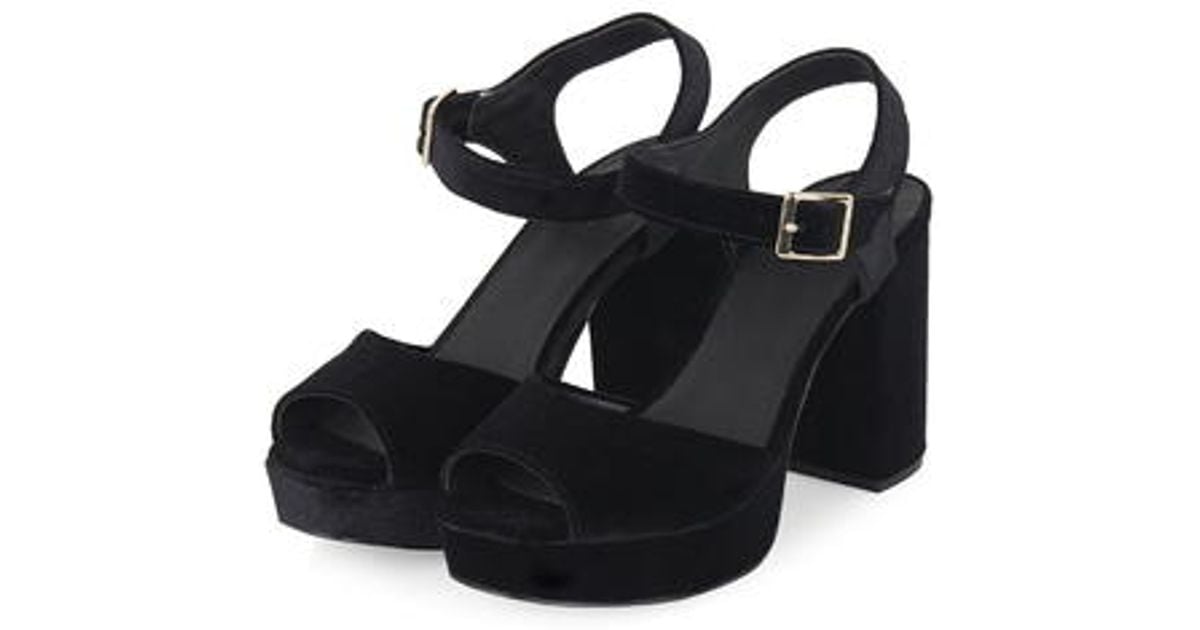 topshop black sandal heels