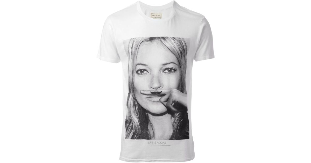 In tegenspraak Autonoom Inheems ELEVEN PARIS 'kate Moss' Print T-shirt in White for Men | Lyst