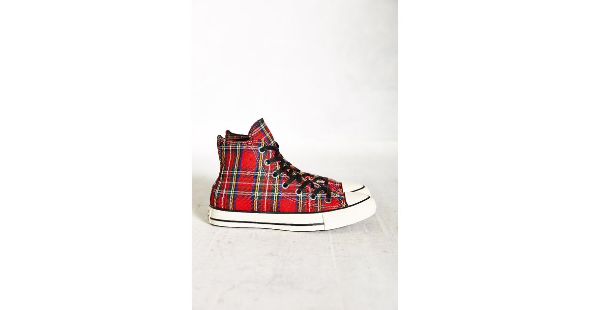 red checkered converse