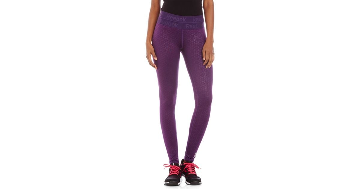 reebok purple leggings