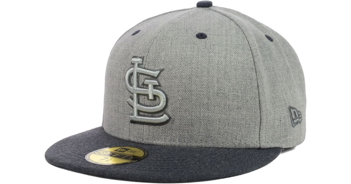 KTZ St. Louis Cardinals Heather Mashup 59Fifty Cap in Gray for Men