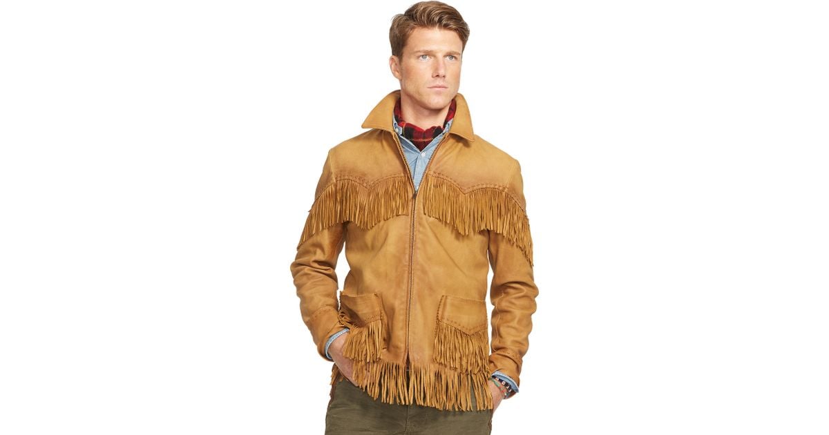 Ralph Lauren Fringed Leather Jacket in 