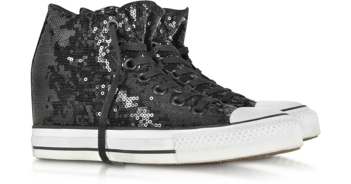 black sequins converse