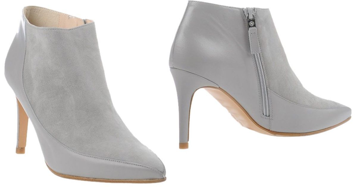 light gray ankle booties