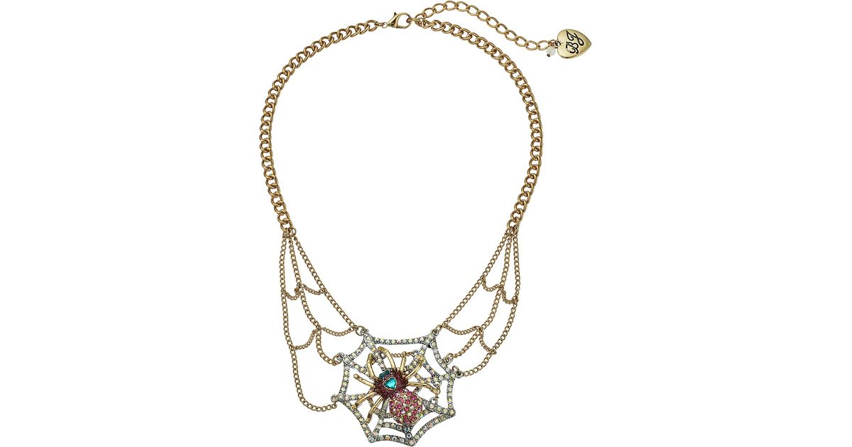 Betsey johnson spider necklace hotsell