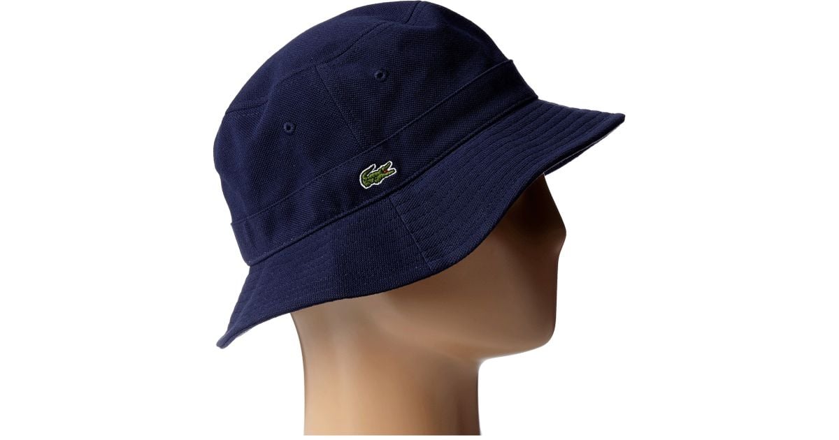 Lacoste Bucket Cap in Navy (Blue) for Men | Lyst