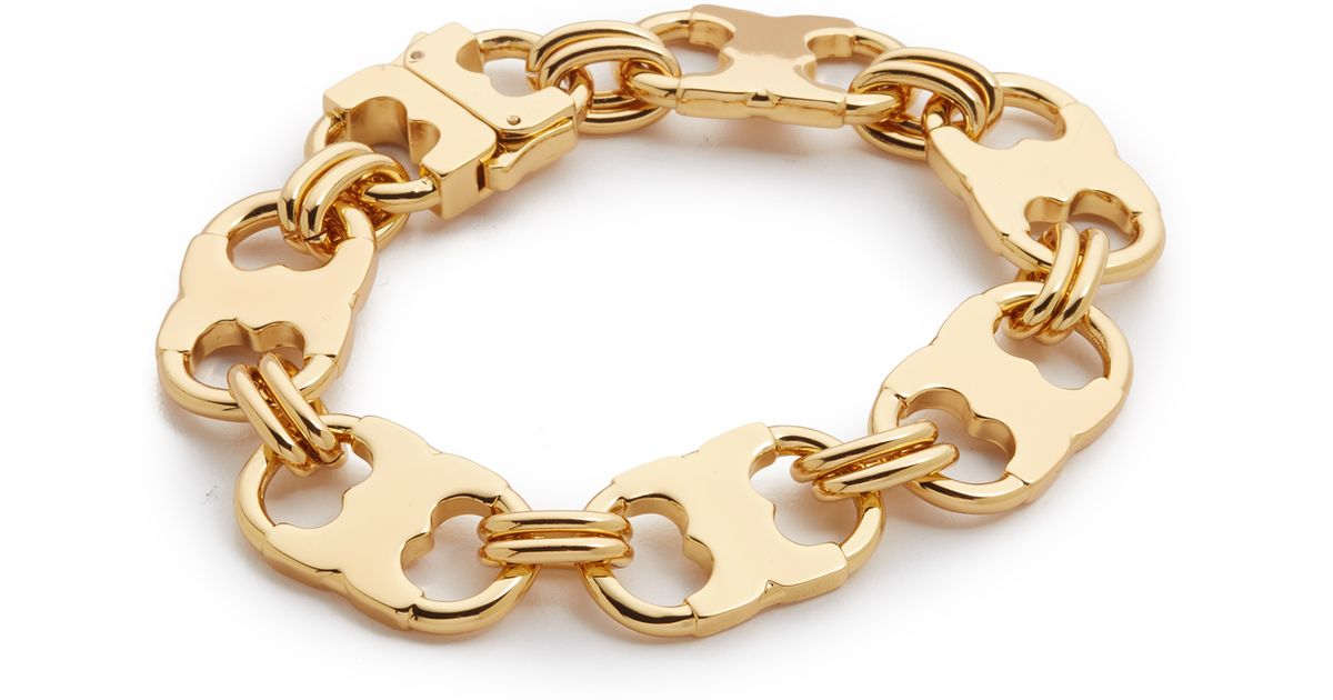 Tory Burch Gemini Link Bracelet in Shiny Gold (Metallic) Lyst