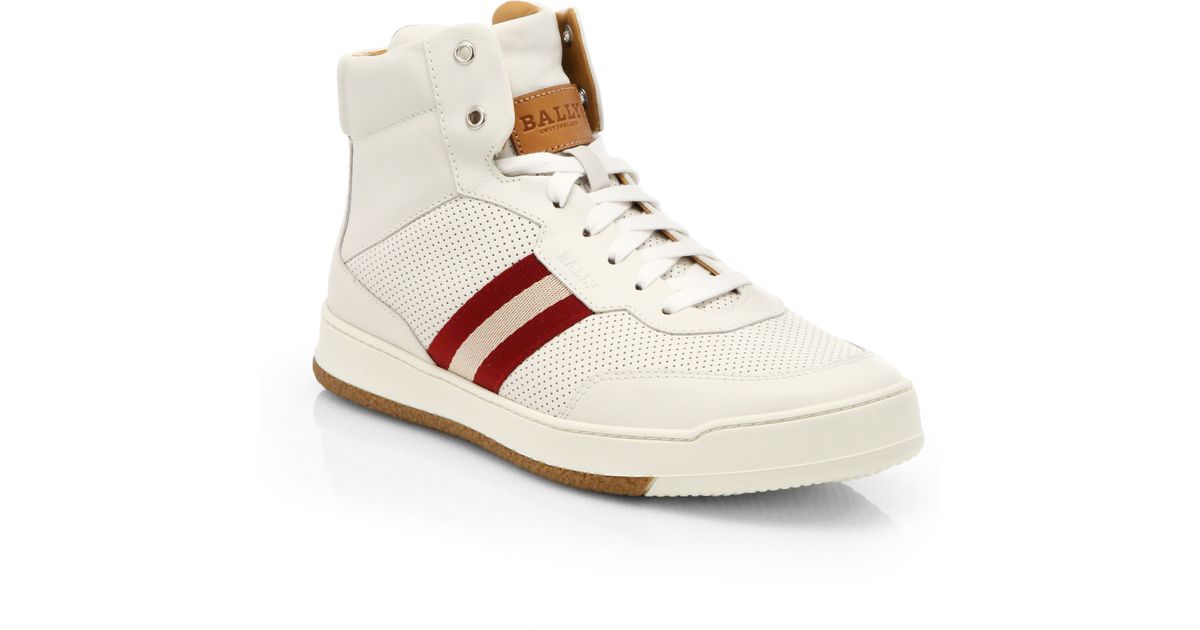 high top bally sneakers