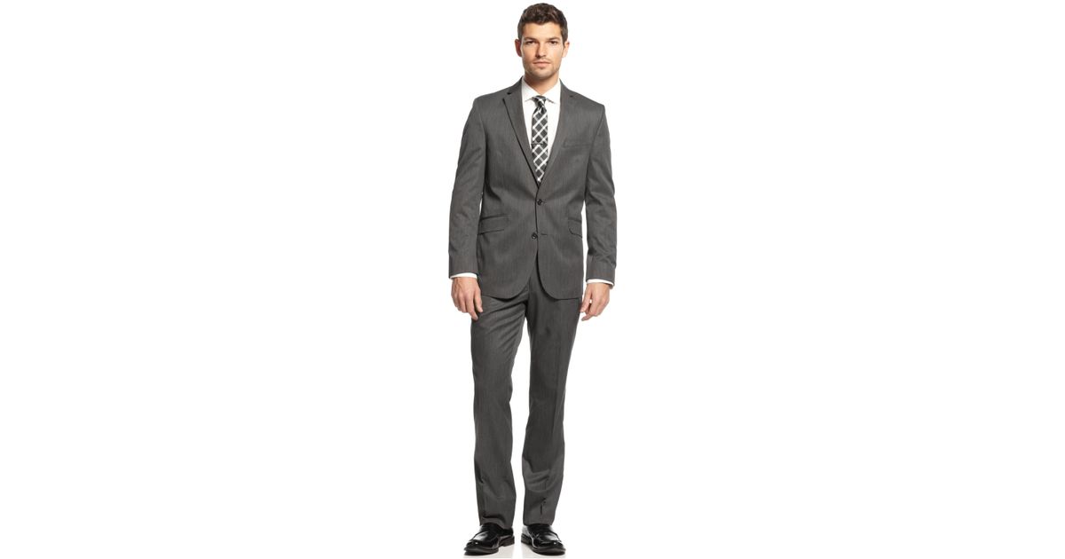 Kenneth cole reaction charcoal suit clearance