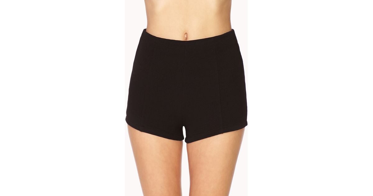 forever 21 black high waisted shorts