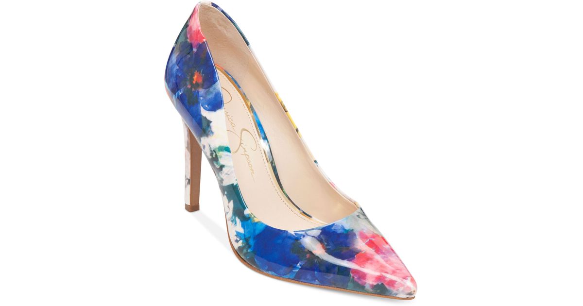 jessica simpson floral pumps