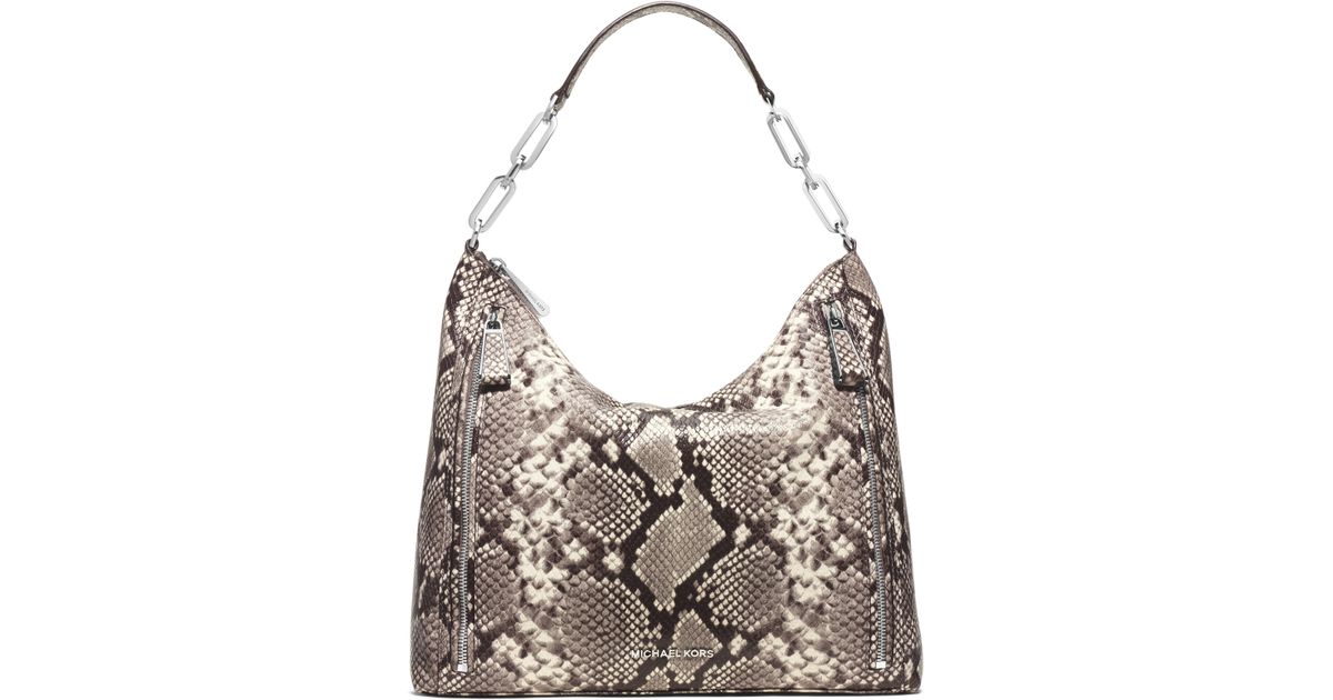 michael kors snakeskin hobo bag