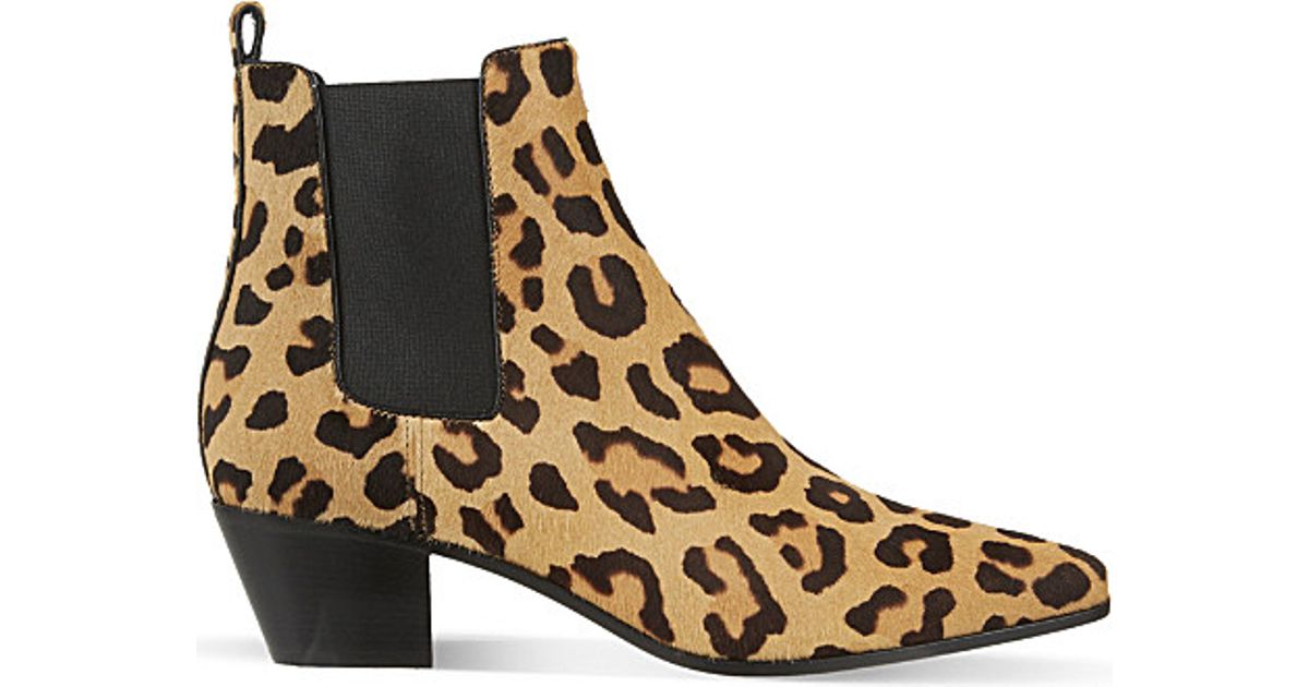 womens leopard print chelsea boots
