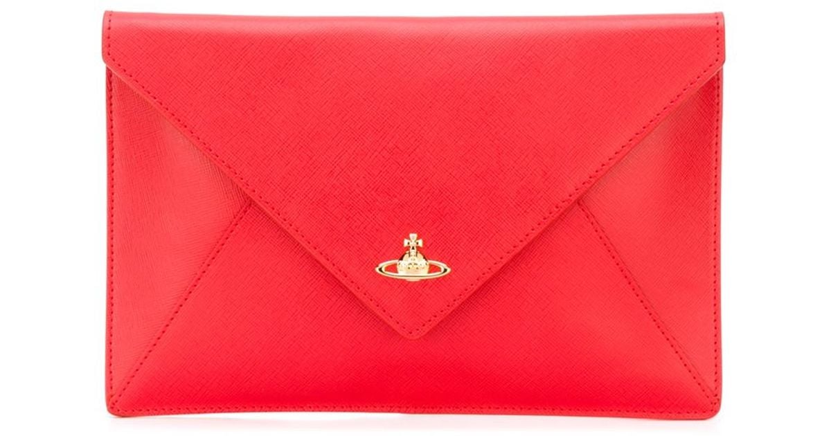 red envelope clutch bag