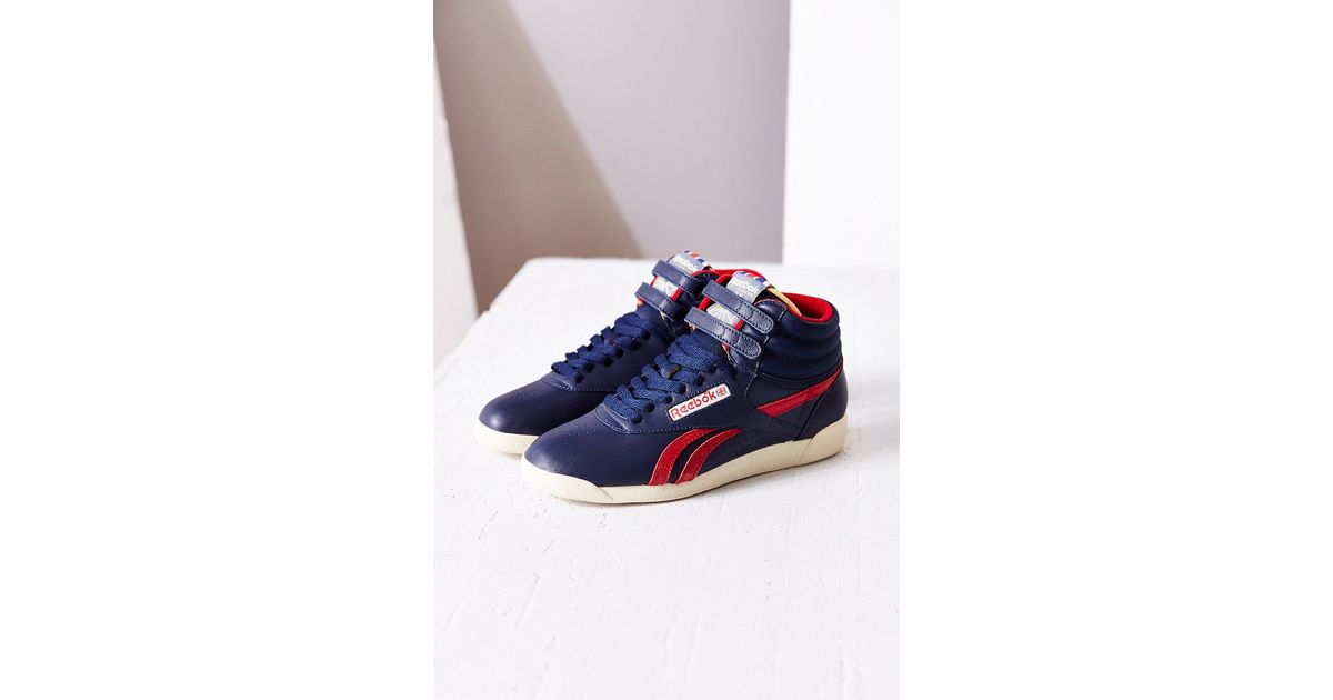 Reebok Freestyle Hi Vintage Sneaker in Navy (Blue) Lyst