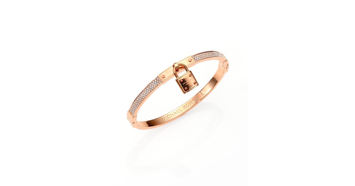 michael kors padlock bracelet rose gold