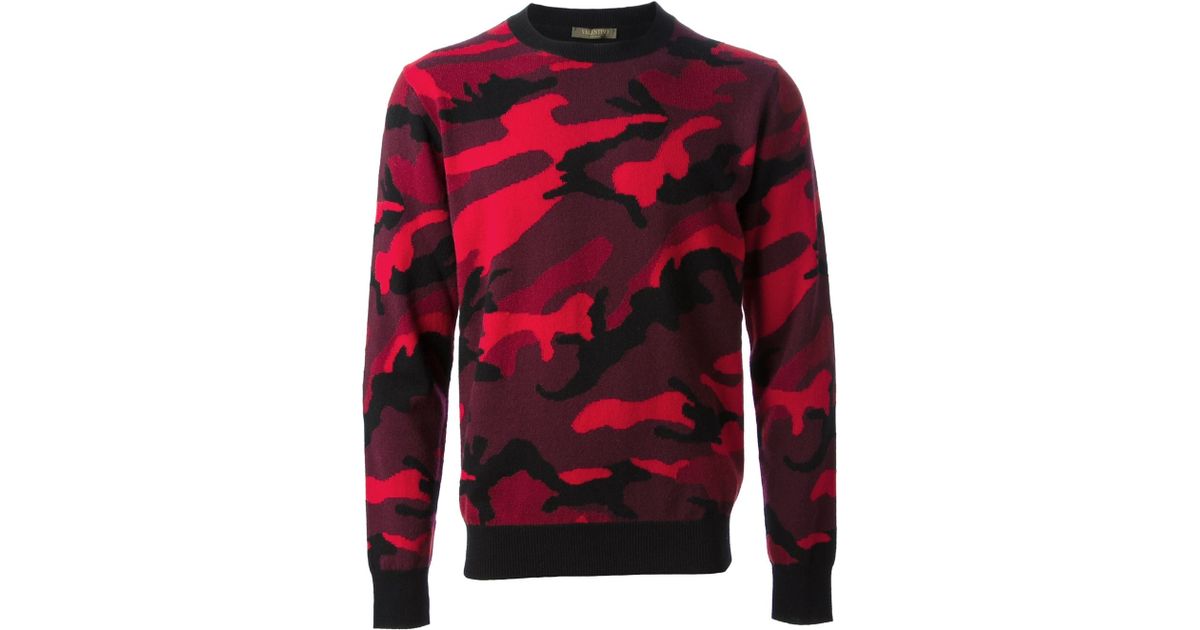 Valentino on sale camouflage sweater