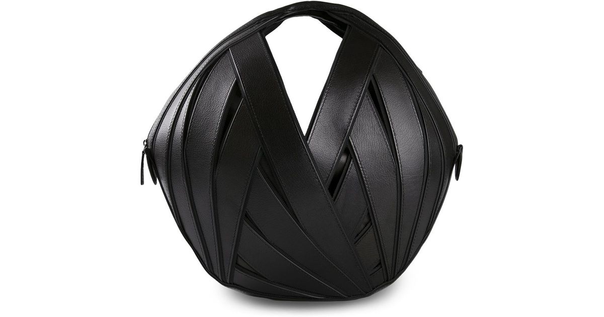 PERRIN Paris Large Riva Ball Bag in Black | Lyst