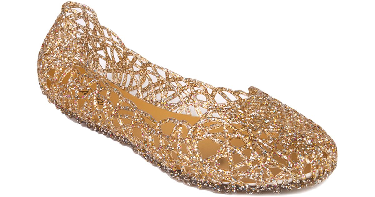 glitter jelly flats