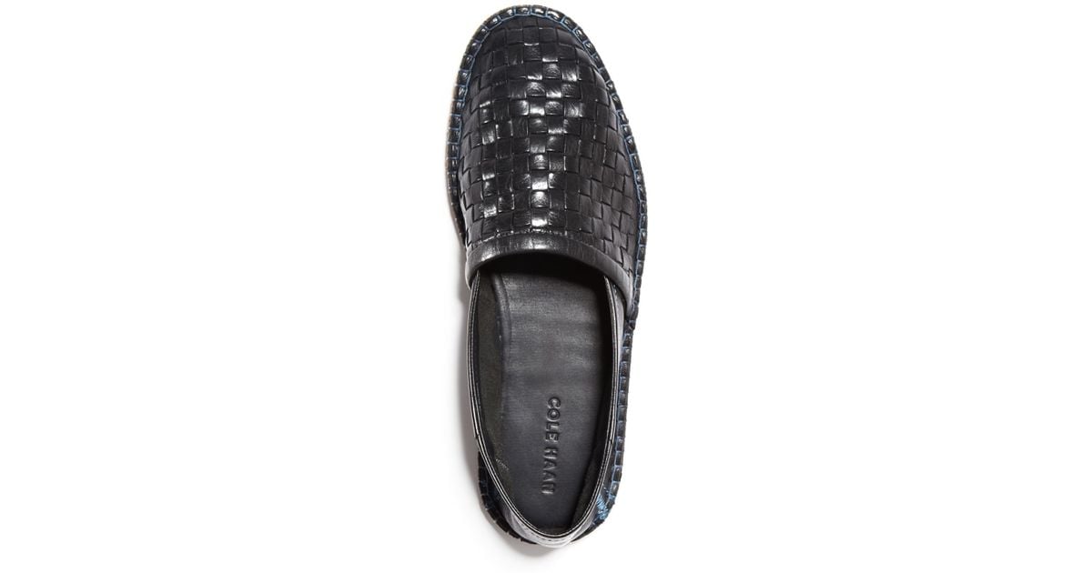 cole haan black and white loafers