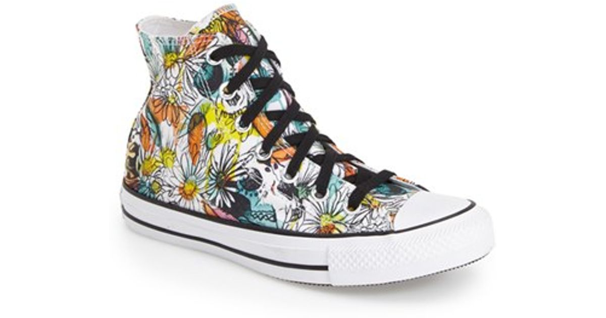 high top floral converse