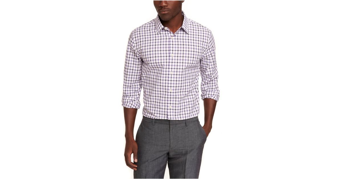 purple checkered dress