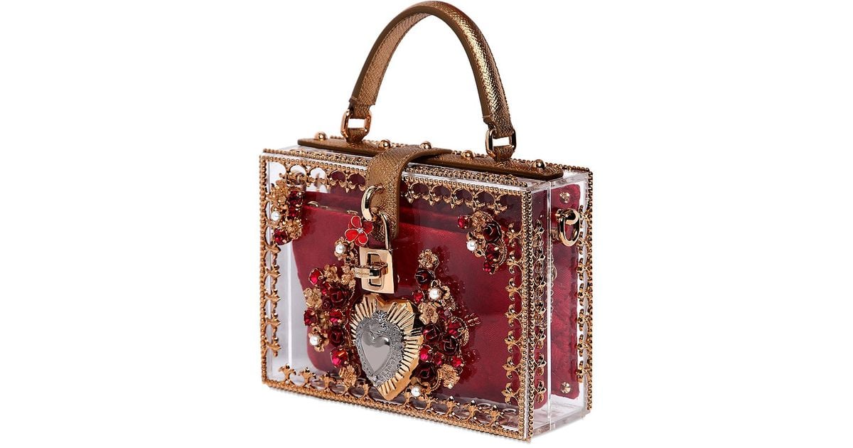 Dolce & Gabbana Mini Sacred Heart Embellished Dolce Bag | Lyst