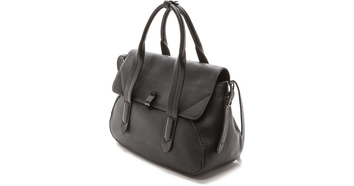 Iiibeca By Joy Gryson Black Modern Satchel Bag Cream Iiibeca By Joy Gryson Black Modern Satchel Bag Cream