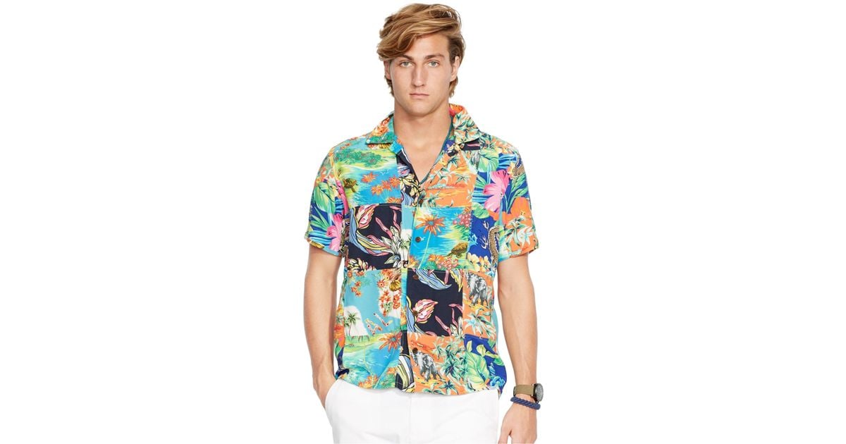 Polo Ralph Lauren Hawaiian print Patchwork Camp Shirt for Men Lyst