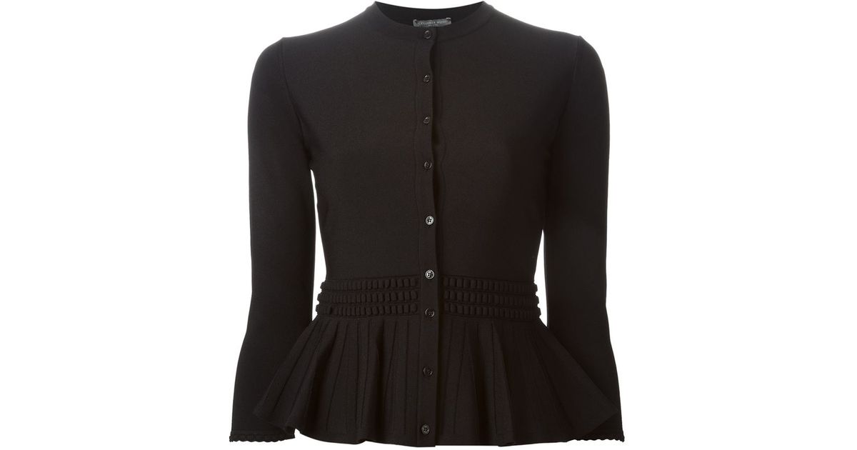 black peplum cardigan