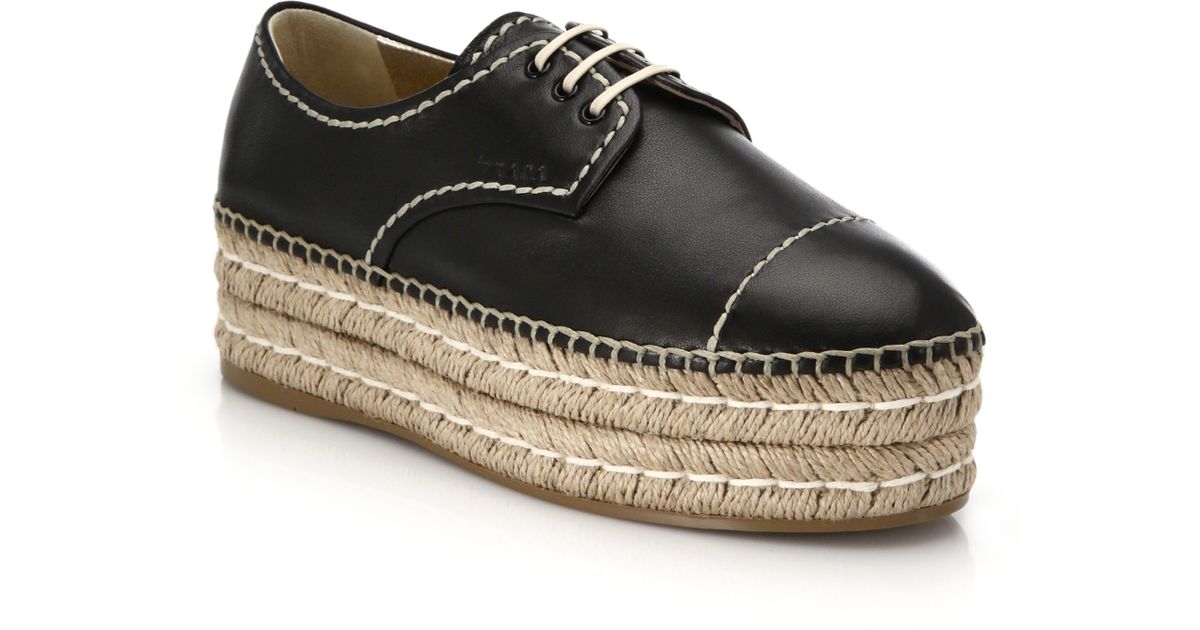 prada espadrille platform sneakers