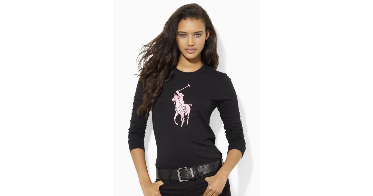 Ralph Lauren Cotton Pink Pony Crewneck 
