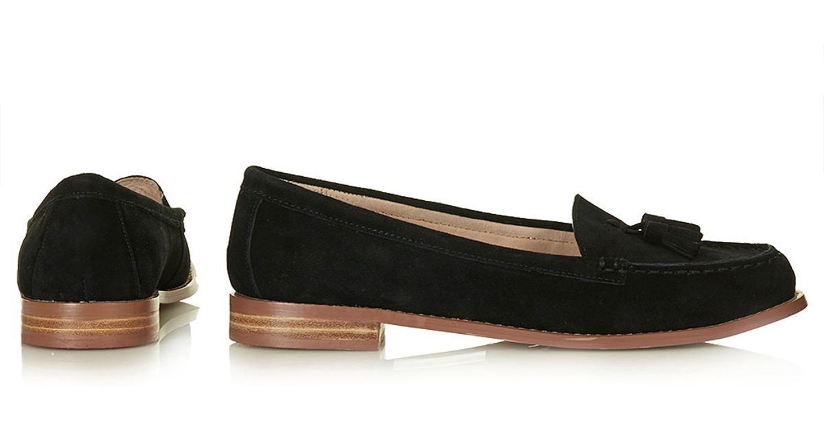 womens black loafers suede