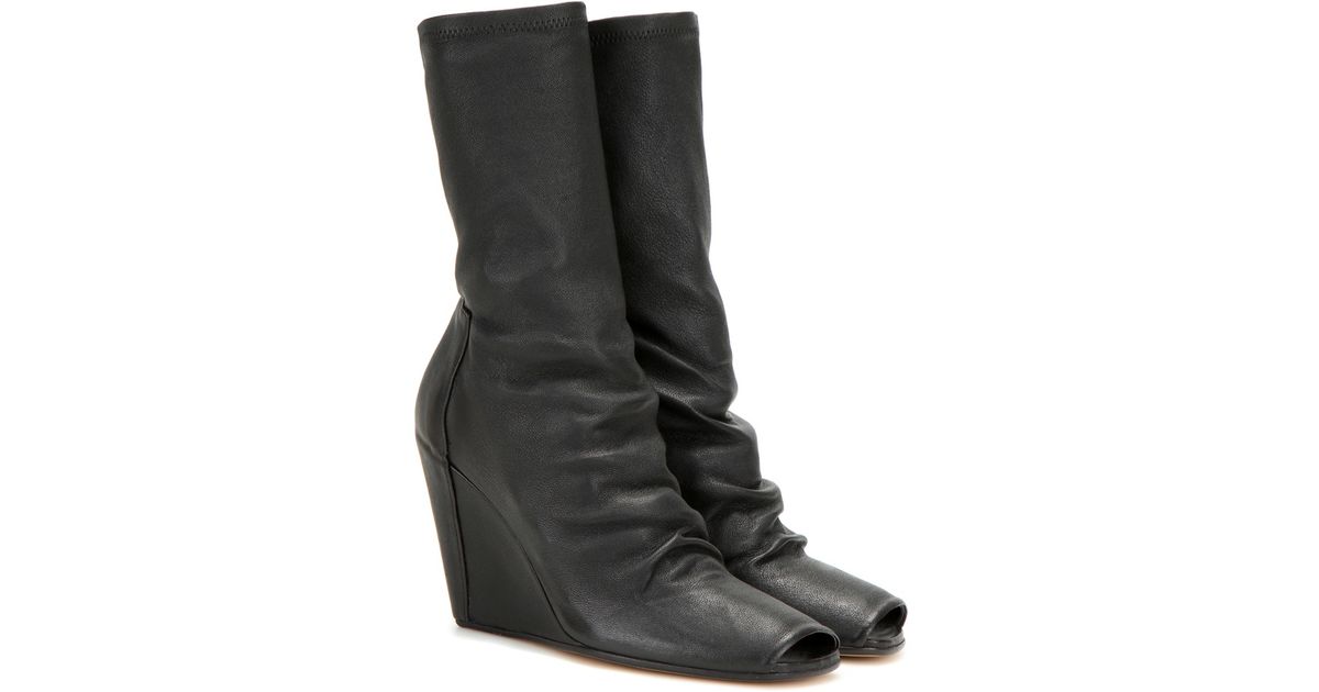 rick owens wedge boots