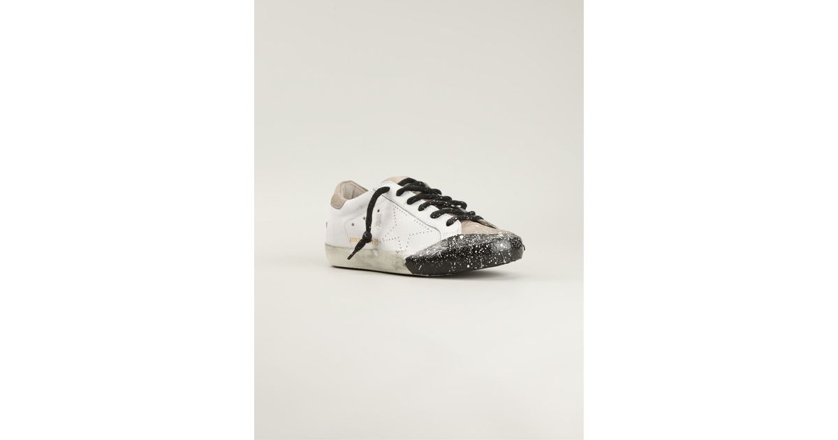 Golden goose white splatter hotsell