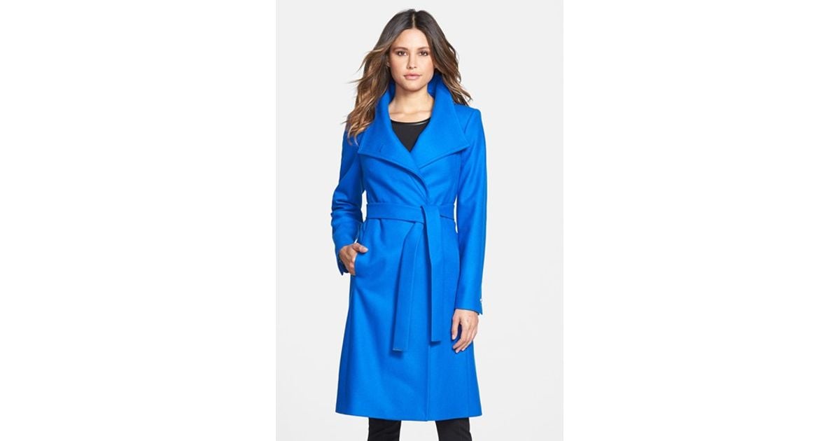ted baker blue wrap coat