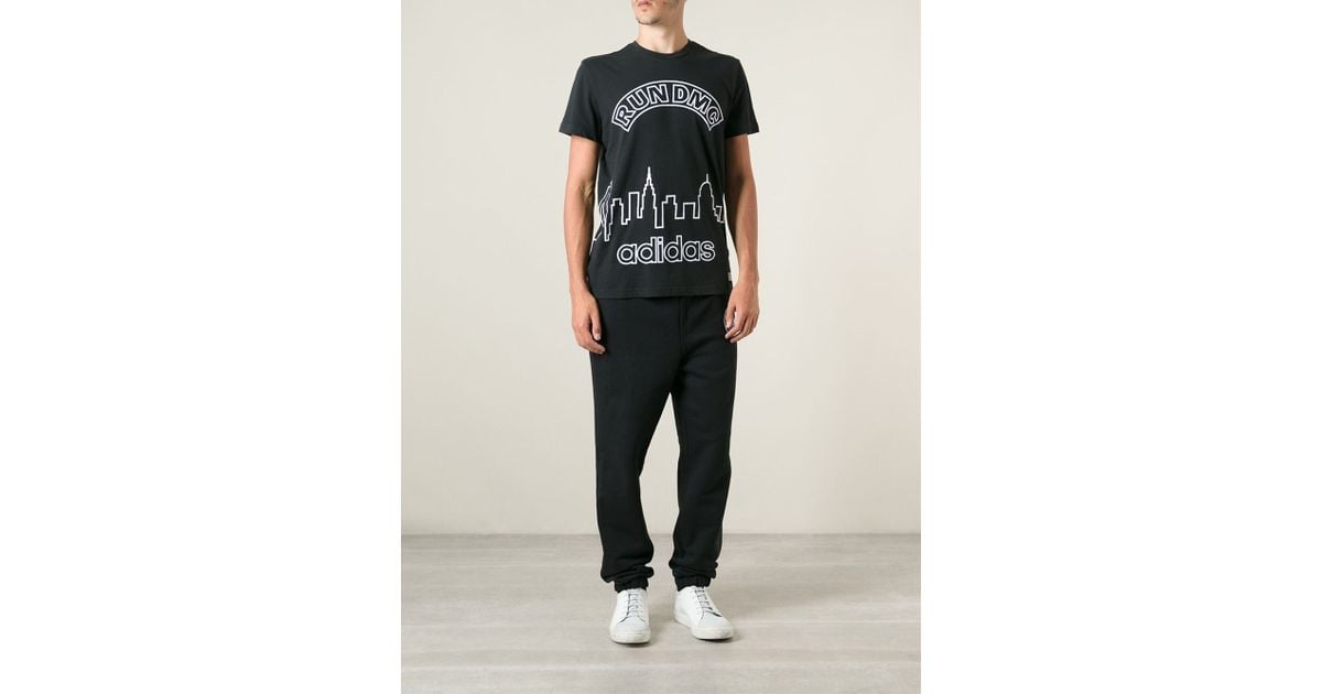 adidas Run Dmc Track Pants in Black for Men | Lyst