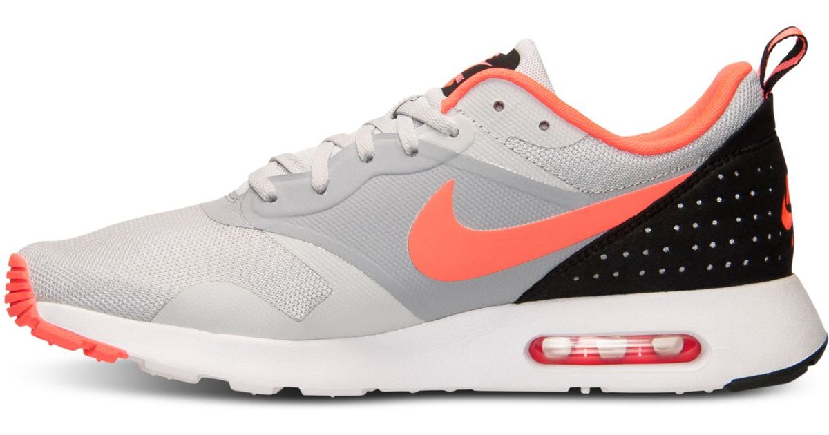 Nike Suede Men's Air Max Tavas Running Sneakers From Finish Line in  Grey/Bright Crimson (Orange) for Men | Lyst