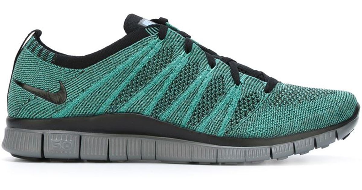 nike free flyknit nsw mens green