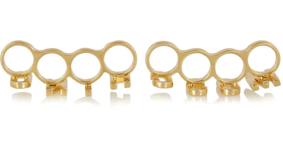 Gold-Plated Knuckle Rings 