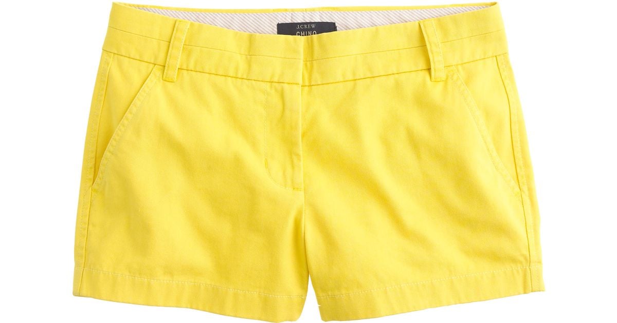 j crew yellow shorts