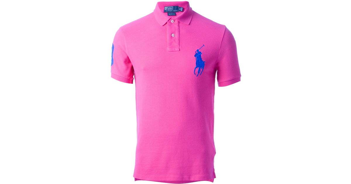 in for Polo Pink Lyst Classic Blue Label Lauren Shirt Men | Ralph