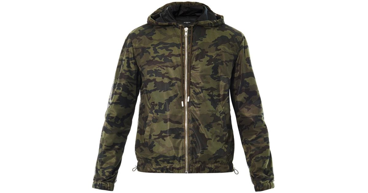 Givenchy Camouflage Microfibre Bomber Jacket in Green for Men - Lyst