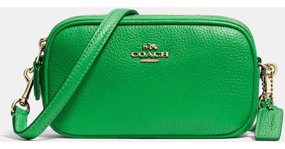 coach green crossbody bag