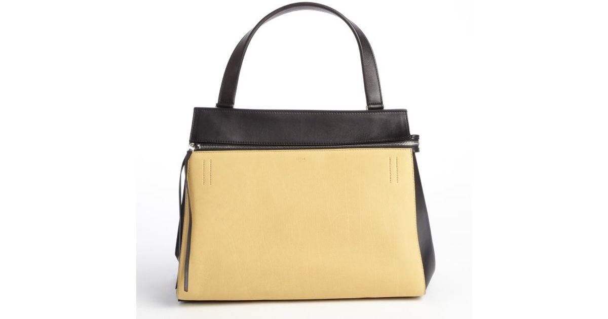 celine beige patent leather handbag luggage
