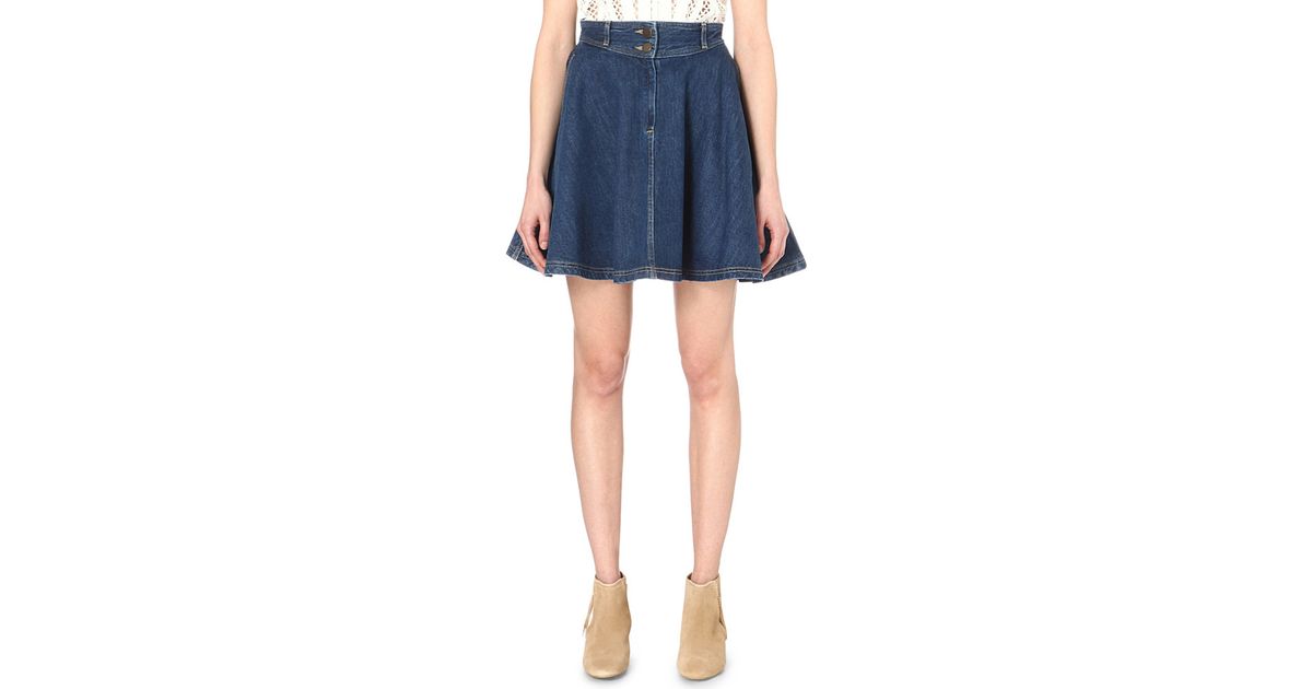 maje denim skirt