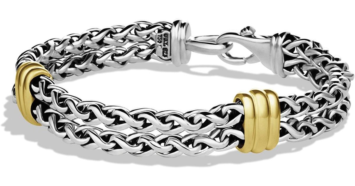 David Yurman Two-station Chain Bracelet With Gold in Metallic for Men ...