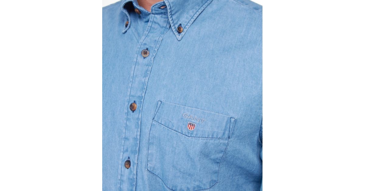 gant indigo denim shirt