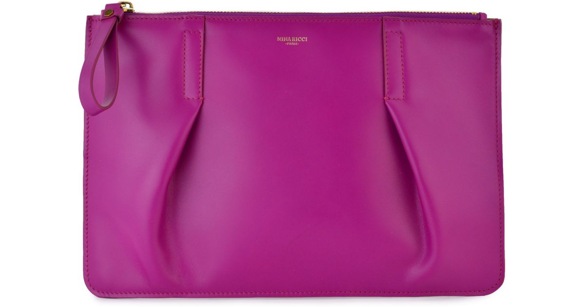 fuchsia clutch bag